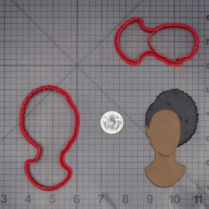 Afro Girl Blank Face 266-L381 Cookie Cutter Set