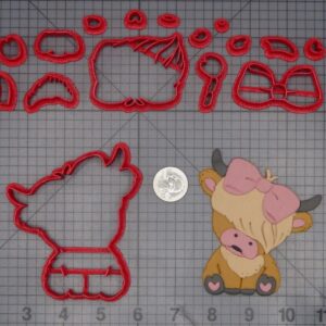 Highland Cow with Bow 266-L331 Cookie Cutter Set