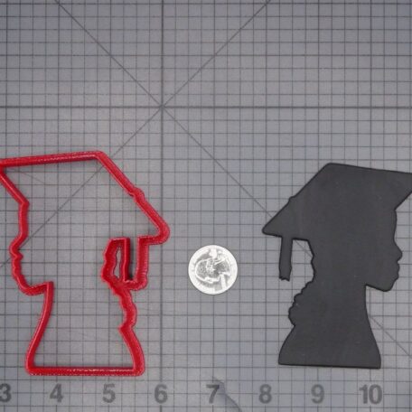 Graduation Girl Head 266-L900 Cookie Cutter Silhouette