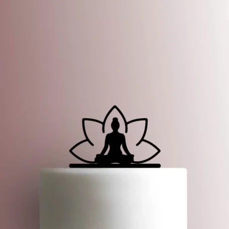 Lotus Flower Yoga 225-C146 Cake Topper