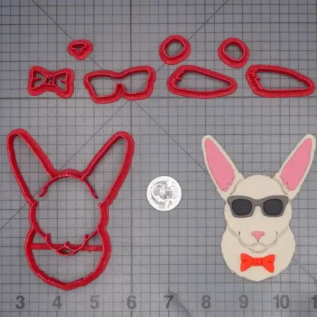 Rabbit with Sunglasses 266-L816 Cookie Cutter Set