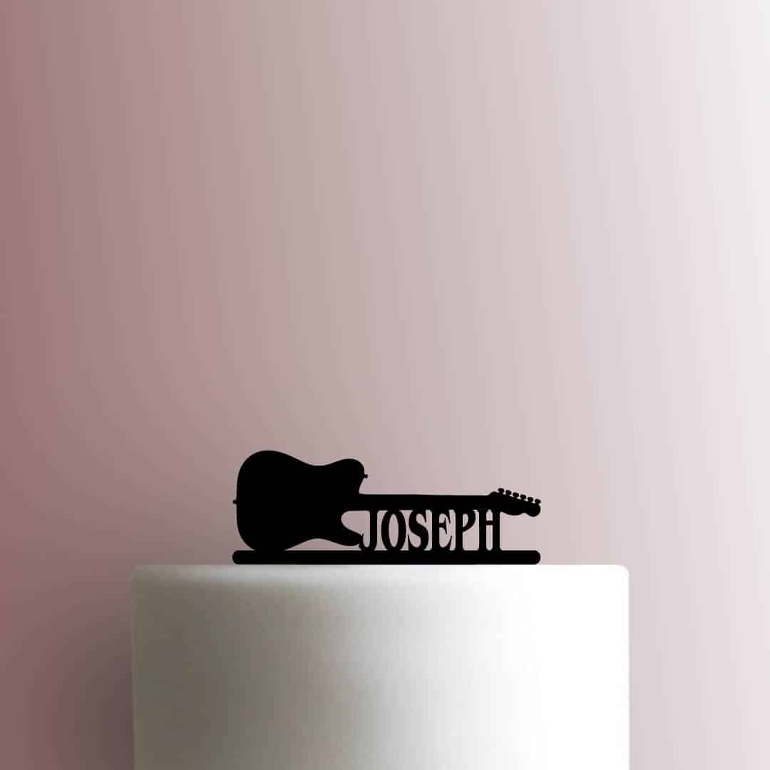 Custom Guitar Name 225-C508 Cake Topper