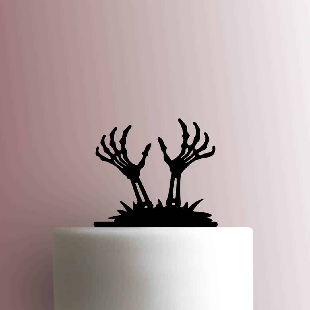 Halloween - Skeleton Hands From Grave 225-C486 Cake Topper