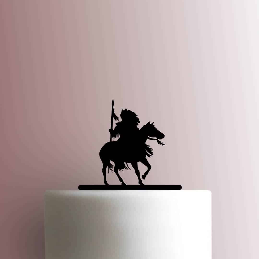 Native American on Horse 225-C513 Cake Topper