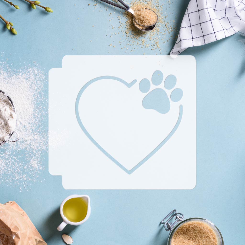 Paw Heart 783-K409 Stencil