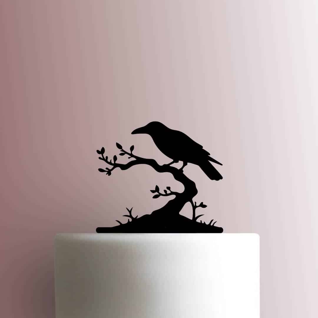 Raven on Branch 225-C529 Cake Topper