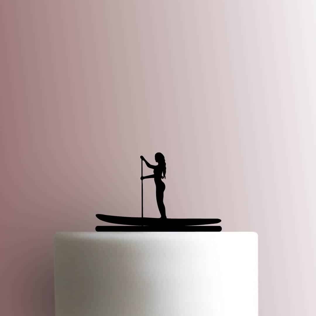 Woman Paddleboarding 225-C491 Cake Topper